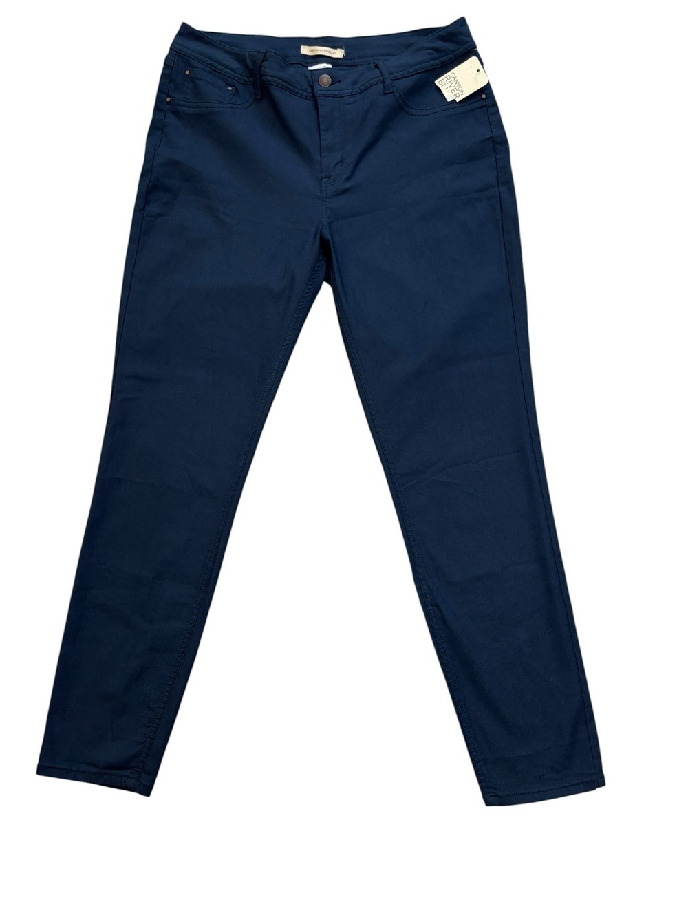 Canyon River Blues Pants, Navy Blue, Button-Front Trousers, Size 14